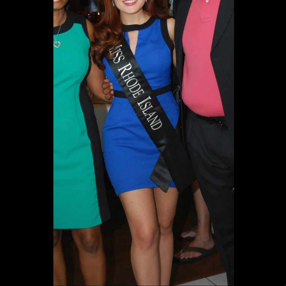 Royal Blue and Black Mini Dress